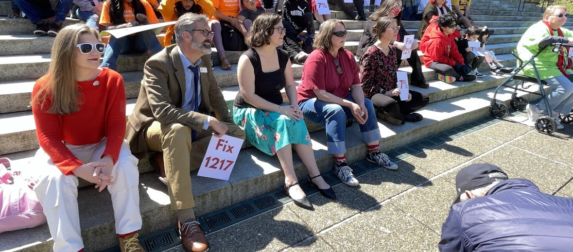 In Olympia demanding the passage of Rent Stabilization